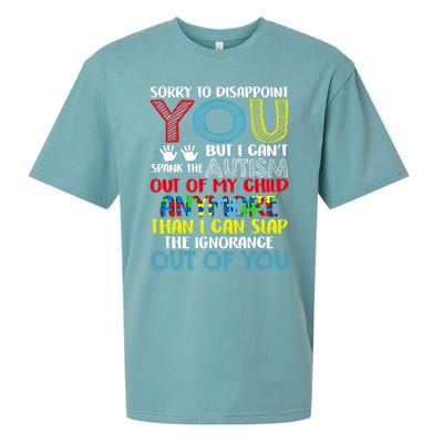 Sorry To Disappoint You I CanT Spank Autism Out Of My Gift Sueded Cloud Jersey T-Shirt