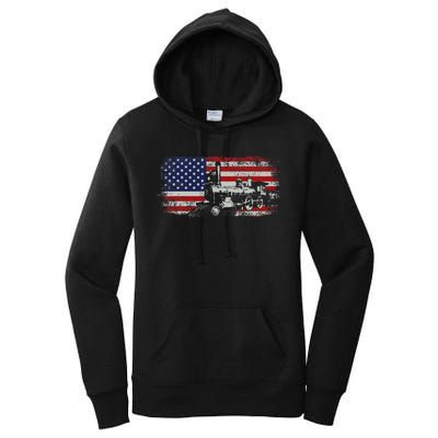 Steam Train Driver Trainspotting Locomotive Women's Pullover Hoodie