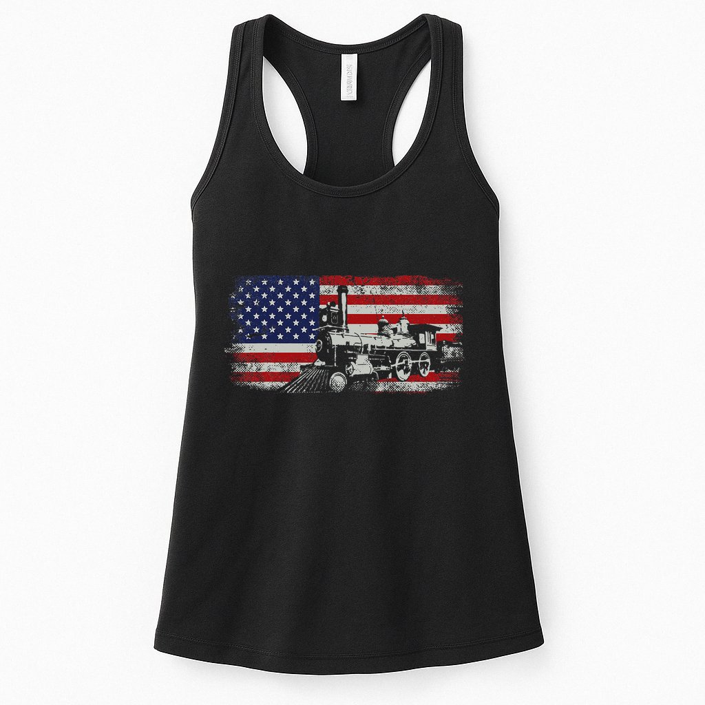 Steam Train Driver Trainspotting Locomotive Womens Tank Top
