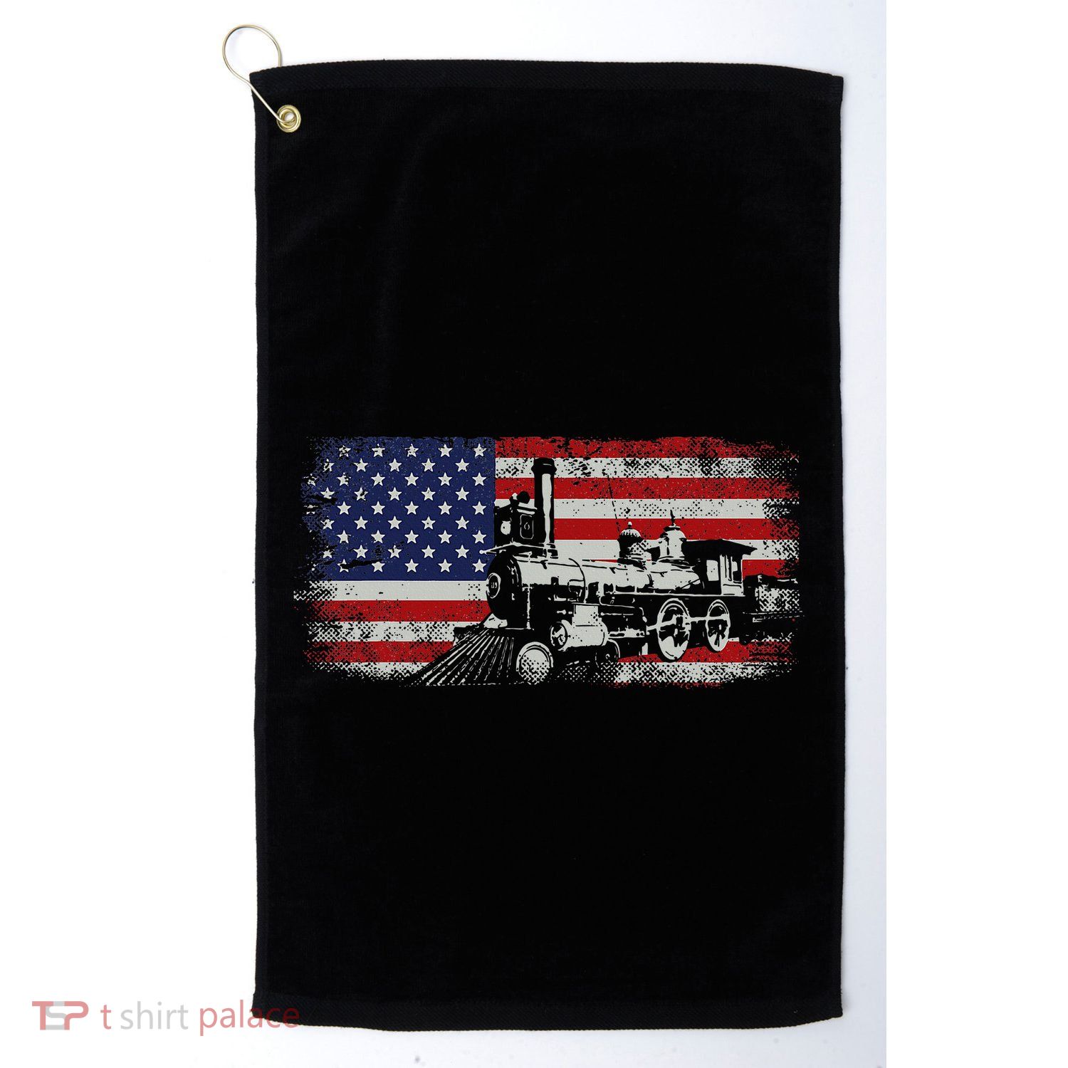 Steam Train Driver Trainspotting Locomotive Golf Towel