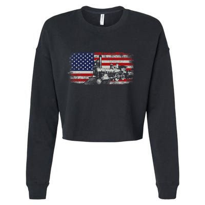 Steam Train Driver Trainspotting Locomotive Cropped Pullover Crew