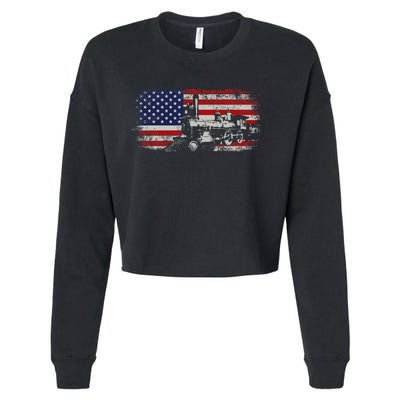 Steam Train Driver Trainspotting Locomotive Cropped Pullover Crew