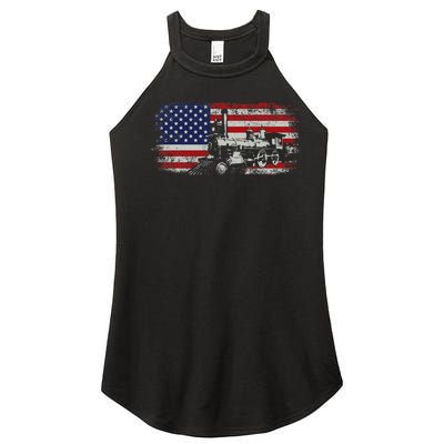 Steam Train Driver Trainspotting Locomotive Women's Perfect Tri Rocker Tank