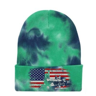 Steam Train Driver Trainspotting Locomotive Tie Dye 12in Knit Beanie