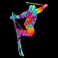 Ski Tie Dye Vintage Retro Skiing Skier Bag