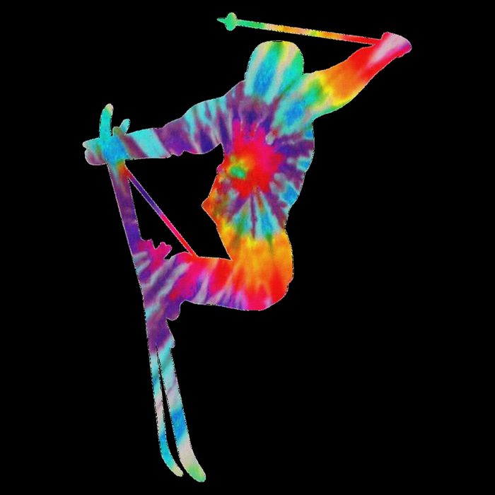 Ski Tie Dye Vintage Retro Skiing Skier Bag
