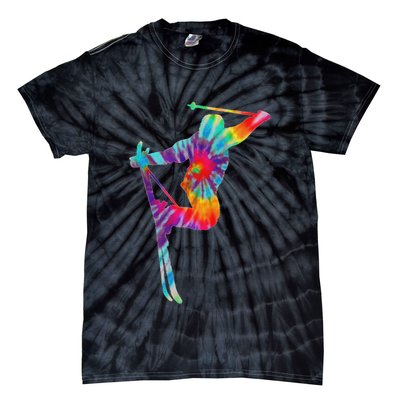 Ski Tie Dye Vintage Retro Skiing Skier Tie-Dye T-Shirt