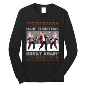 Santa Trump Dance Make Christmas Great Again Ugly Sweater Sweatshirt Long Sleeve Shirt