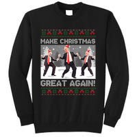 Santa Trump Dance Make Christmas Great Again Ugly Sweater Sweatshirt Tall Sweatshirt