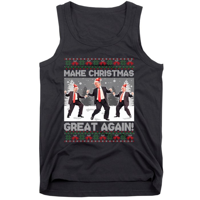 Santa Trump Dance Make Christmas Great Again Ugly Sweater Sweatshirt Tank Top