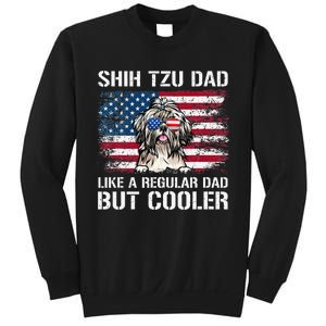 Shih Tzu Dad Like A Regular Dad But Cooler 4th Of July Sweatshirt