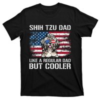 Shih Tzu Dad Like A Regular Dad But Cooler 4th Of July T-Shirt