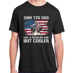 Shih Tzu Dad Like A Regular Dad But Cooler 4th Of July Adult ChromaSoft Performance T-Shirt