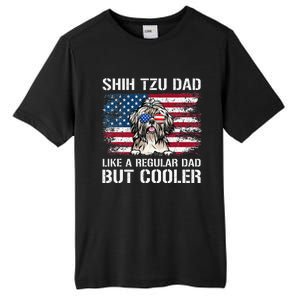 Shih Tzu Dad Like A Regular Dad But Cooler 4th Of July Tall Fusion ChromaSoft Performance T-Shirt