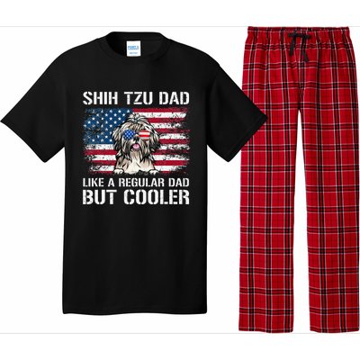 Shih Tzu Dad Like A Regular Dad But Cooler 4th Of July Pajama Set