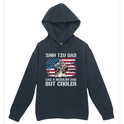 Shih Tzu Dad Like A Regular Dad But Cooler 4th Of July Urban Pullover Hoodie