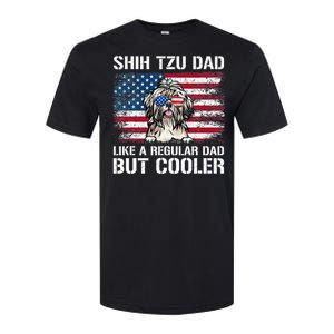 Shih Tzu Dad Like A Regular Dad But Cooler 4th Of July Softstyle CVC T-Shirt