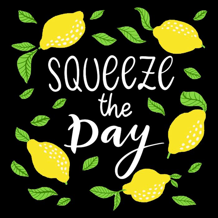 Squeeze The Day Lemons Quote Performance Shirt