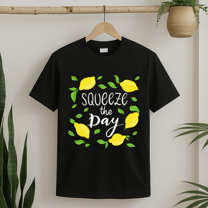 Squeeze The Day Lemons Quote T-Shirt