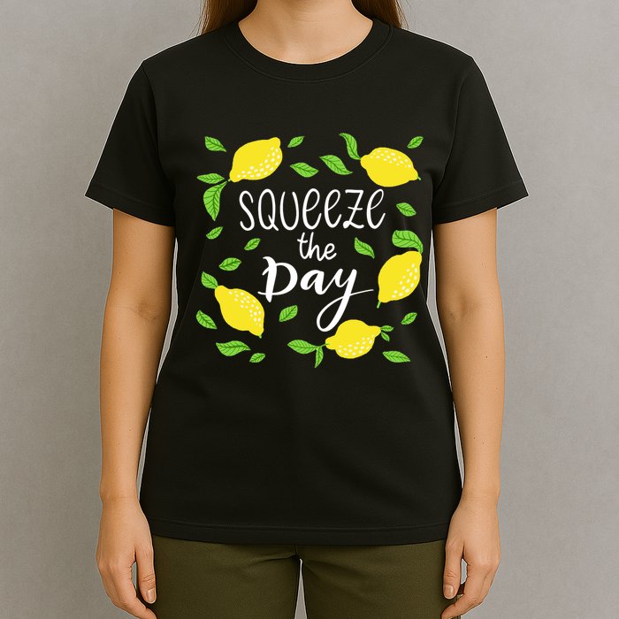 Squeeze The Day Lemons Quote T-Shirt