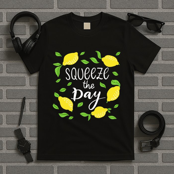 Squeeze The Day Lemons Quote T-Shirt