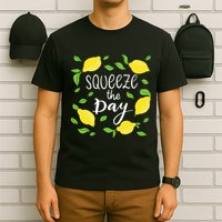 Squeeze The Day Lemons Quote T-Shirt