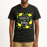 Squeeze The Day Lemons Quote Tall T-Shirt