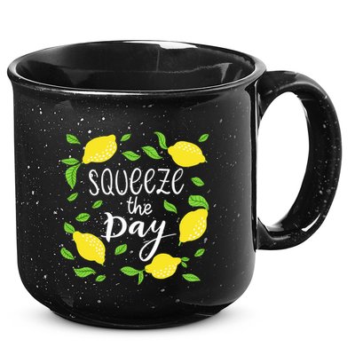 Squeeze The Day Lemons Quote 15oz Campfire Ceramic Mug