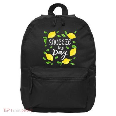 Squeeze The Day Lemons Quote 16 in Basic Backpack
