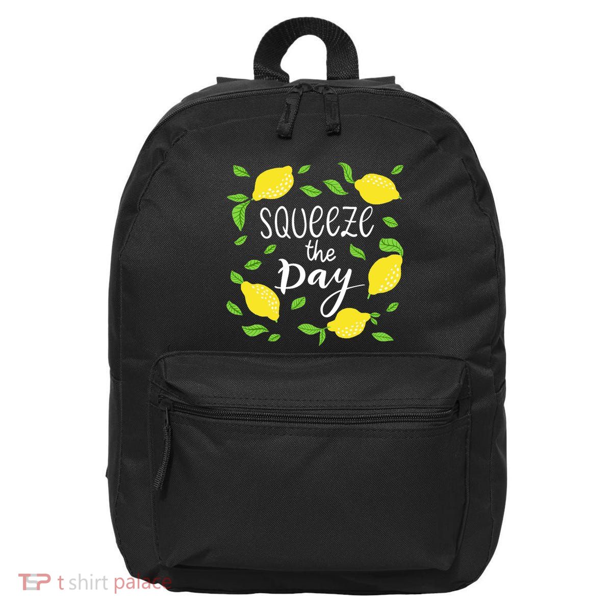 Squeeze The Day Lemons Quote 16 in Basic Backpack