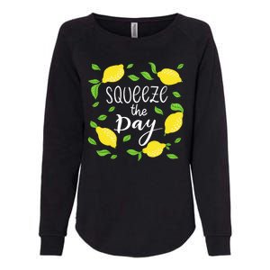 Squeeze The Day Lemons Quote Womens California Wash Sweatshirt