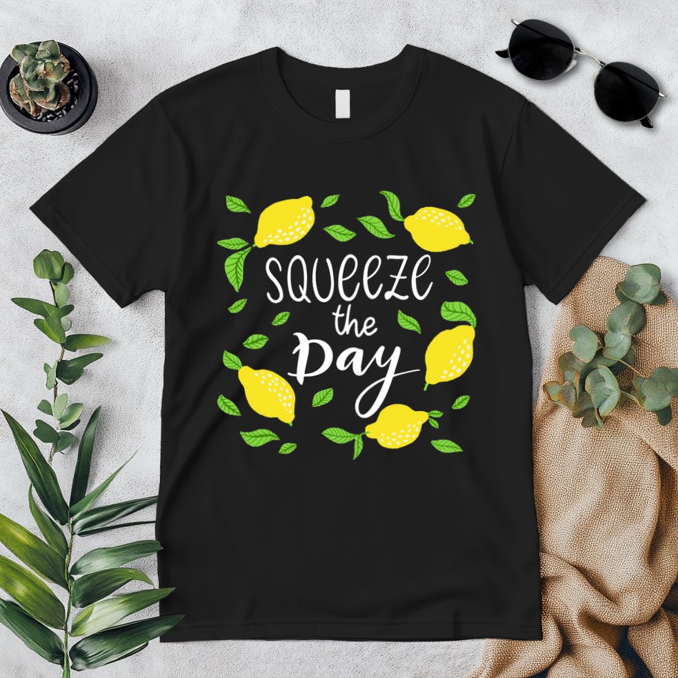 Squeeze The Day Lemons Quote Premium T-Shirt