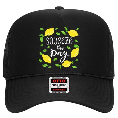 Squeeze The Day Lemons Quote Trucker Hat