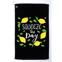 Squeeze The Day Lemons Quote Golf Towel