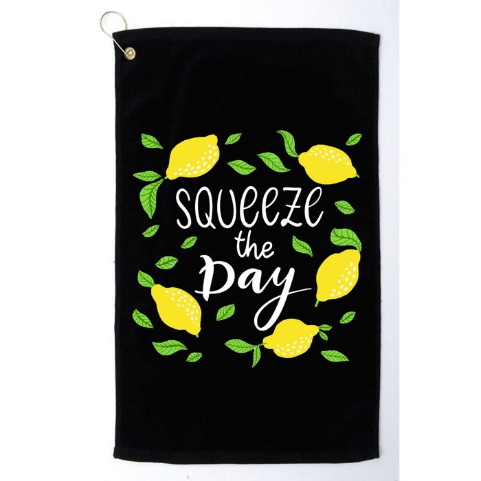 Squeeze The Day Lemons Quote Golf Towel