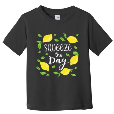 Squeeze The Day Lemons Quote Toddler T-Shirt