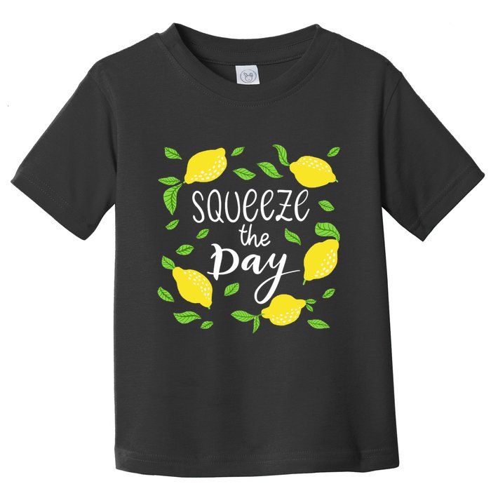 Squeeze The Day Lemons Quote Toddler T-Shirt