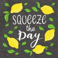 Squeeze The Day Lemons Quote Vector Backpack