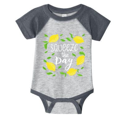 Squeeze The Day Lemons Quote Infant Baby Jersey Bodysuit