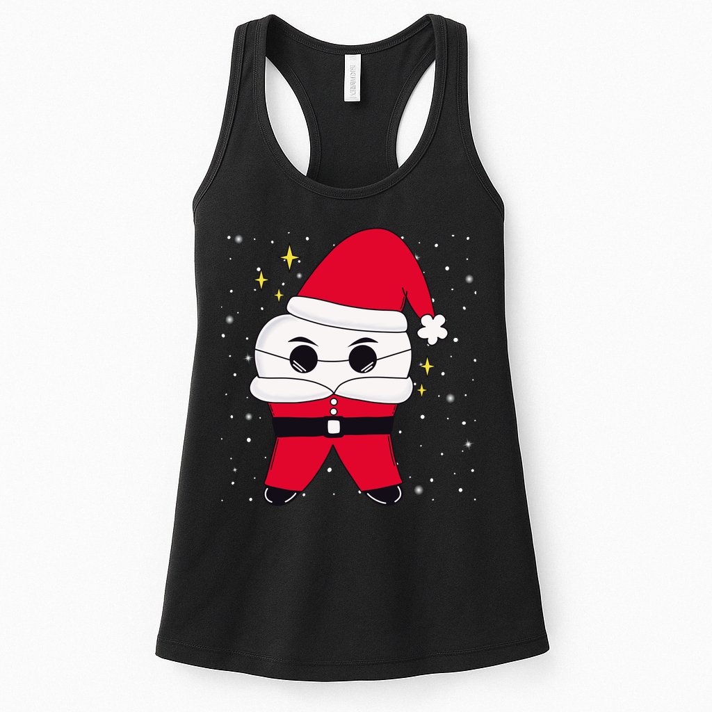 Santa Tooth Dentist Christmas Gift Womens Tank Top