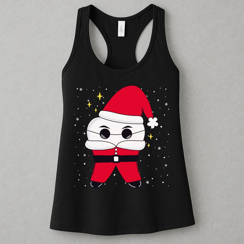 Santa Tooth Dentist Christmas Gift Womens Tank Top