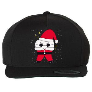 Santa Tooth Dentist Christmas Gift Wool Snapback Cap