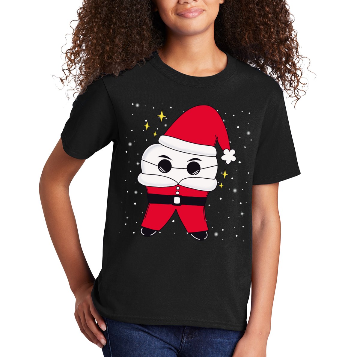 Santa Tooth Dentist Christmas Gift Kids T-Shirt