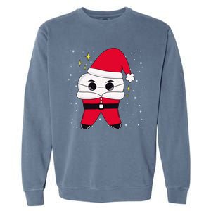 Santa Tooth Dentist Christmas Gift Garment-Dyed Sweatshirt