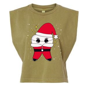 Santa Tooth Dentist Christmas Gift Garment-Dyed Women's Muscle Tee