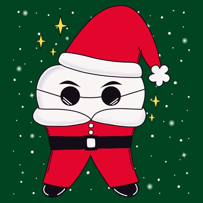 Santa Tooth Dentist Christmas Gift Cooling Performance Crew T-Shirt