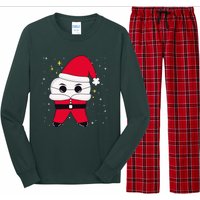 Santa Tooth Dentist Christmas Gift Long Sleeve Pajama Set