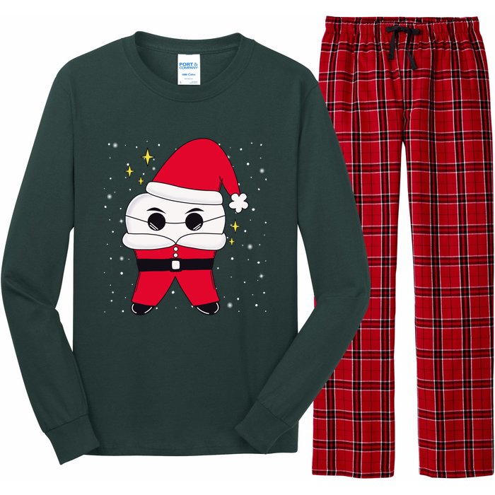 Santa Tooth Dentist Christmas Gift Long Sleeve Pajama Set