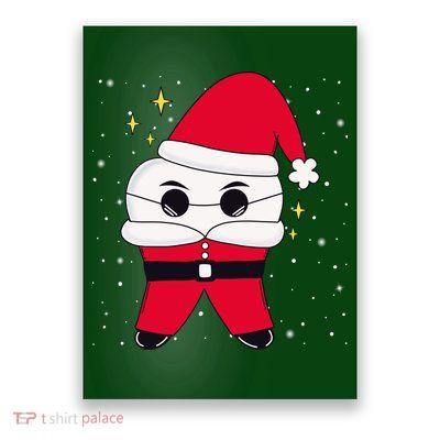 Santa Tooth Dentist Christmas Gift Poster