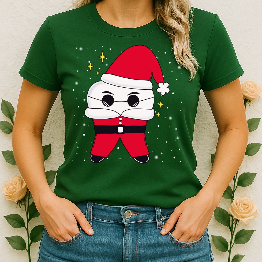 Santa Tooth Dentist Christmas Gift Womens T-Shirt